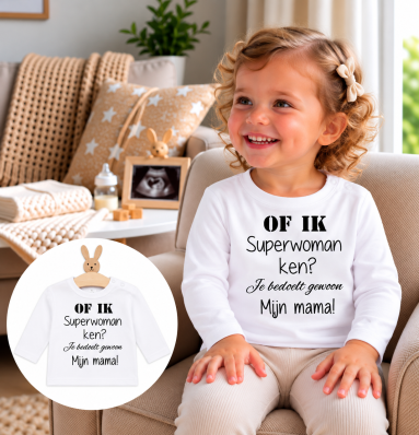  Shirtje Of ik superwoman ken? Je bedoelt gewoon mijn mama!